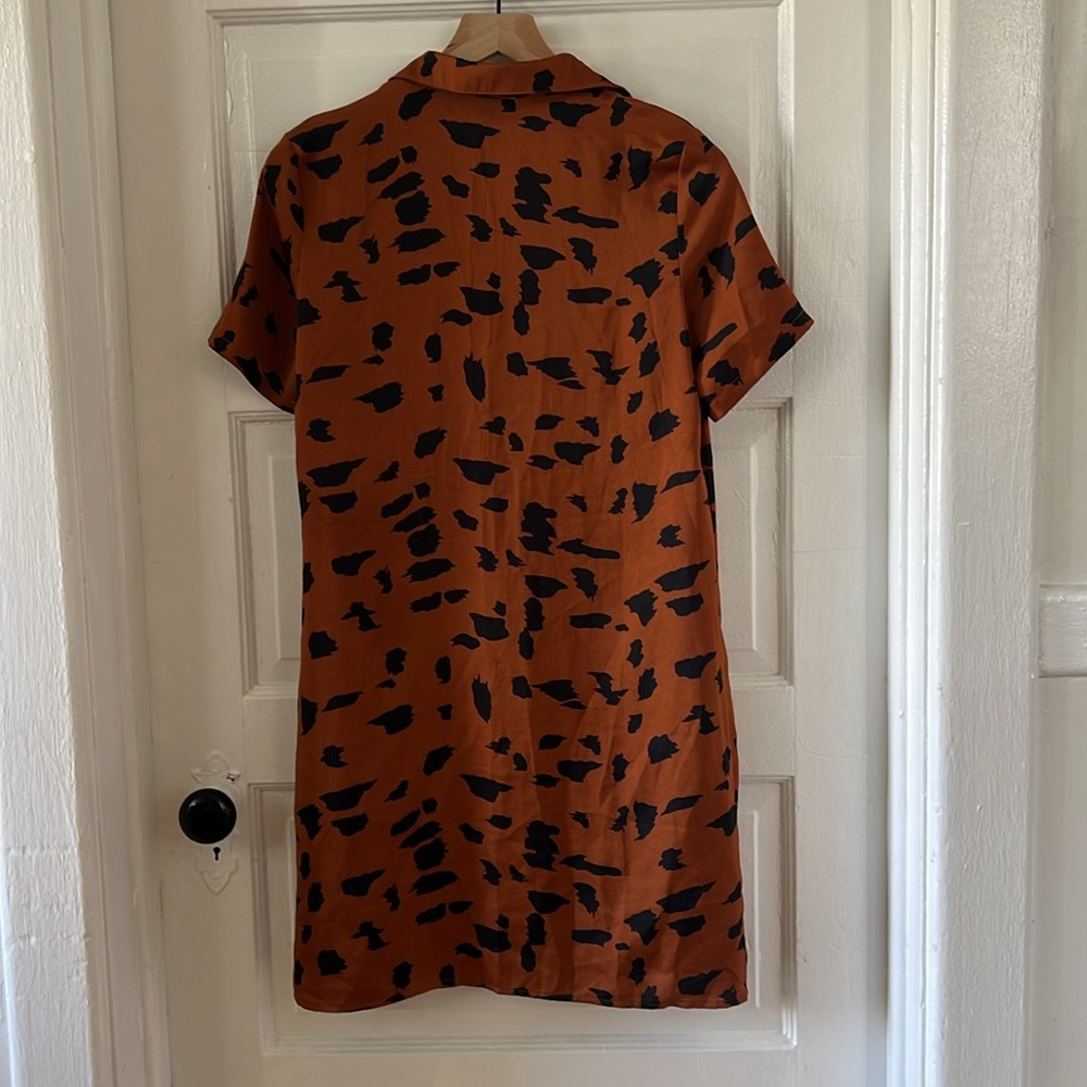 Never fully dress mini button down shirt dress print - Picture 2 of 3